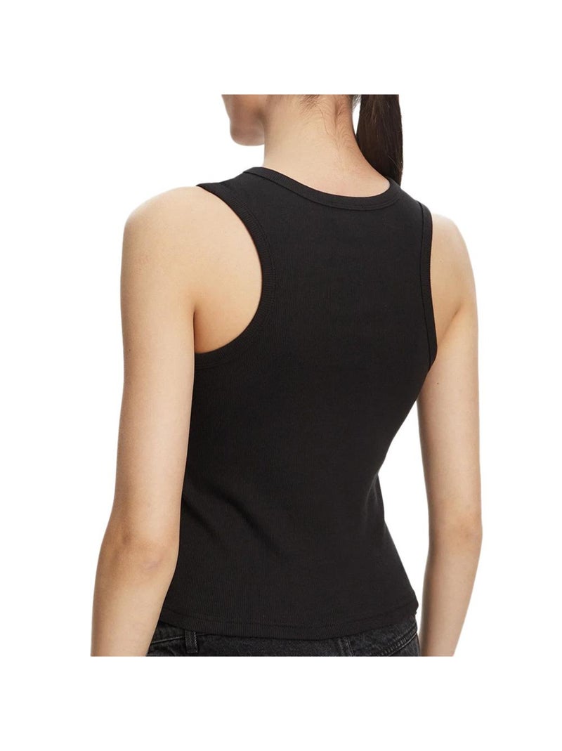 Canotta Donna Calvin Klein Jeans con Etichetta Tessuta Nero - Kiabi