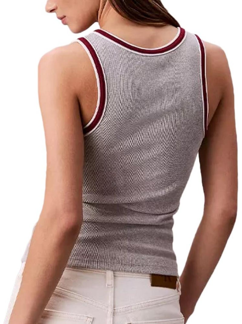 Canotta Donna Calvin Klein Jeans Grigio argentato - Kiabi