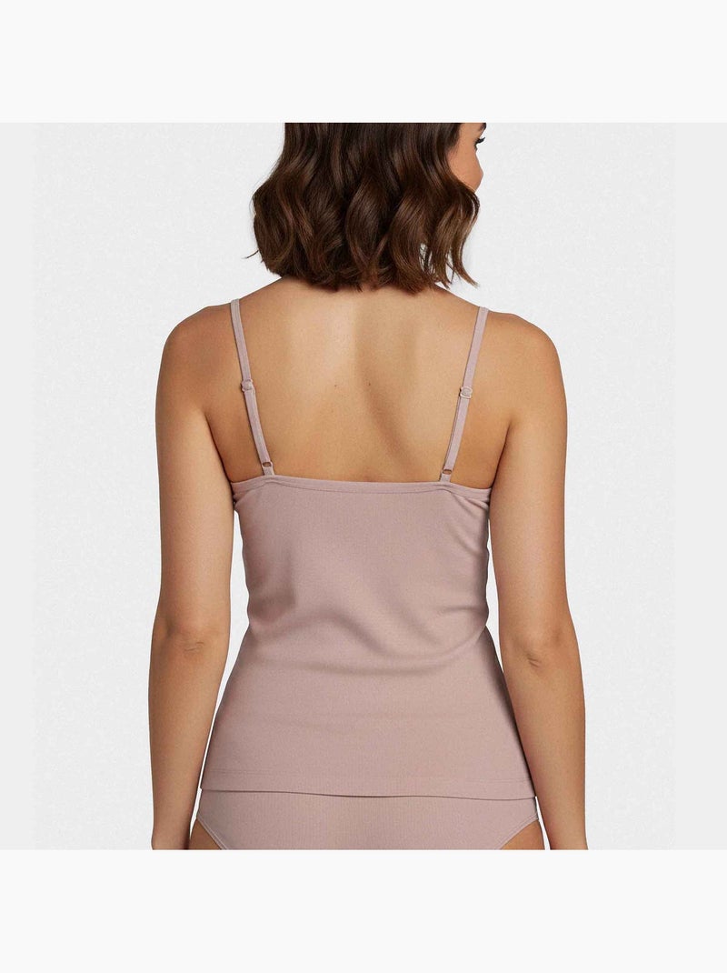 Canotta donna in lyocell con scollo a v | impetus | impetus Rosa antico - Kiabi