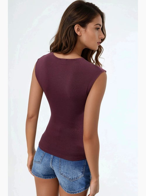 Canotta drappeggiata girocollo busem - Kiabi Canotta drappeggiata girocollo busem - Kiabi