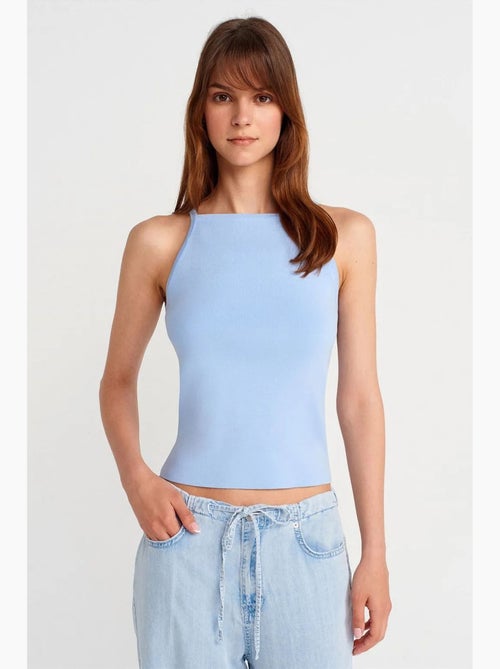 Canotta halter in maglia con fiocco dilvin - Kiabi Canotta halter in maglia con fiocco dilvin - Kiabi