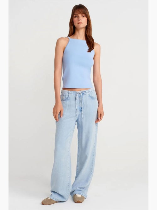 Canotta halter in maglia con fiocco dilvin - Kiabi Canotta halter in maglia con fiocco dilvin - Kiabi