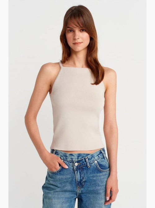 Canotta halter in maglia con fiocco dilvin - Kiabi