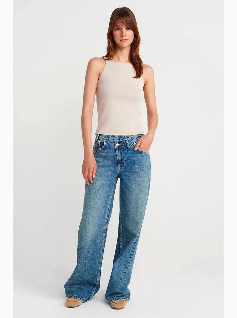 Canotta halter in maglia con fiocco dilvin Sabbia - Kiabi