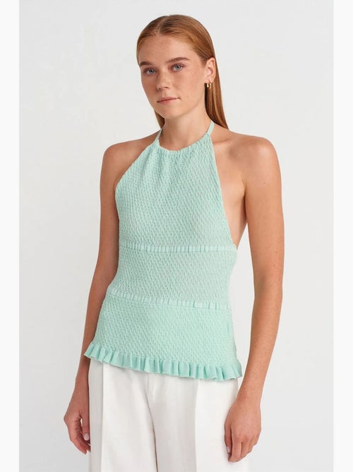 Canotta halter in maglia dilvin - Kiabi Canotta halter in maglia dilvin - Kiabi