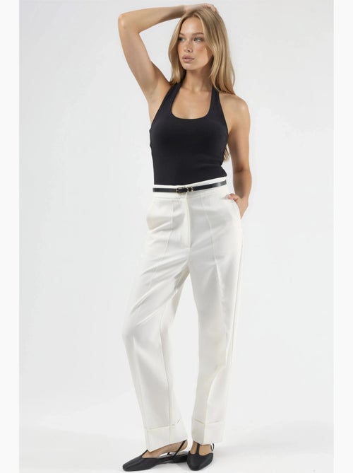 Canotta halter in maglia hiccup - Kiabi Canotta halter in maglia hiccup - Kiabi