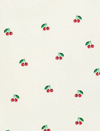 Canotta in costina di cotone all-over