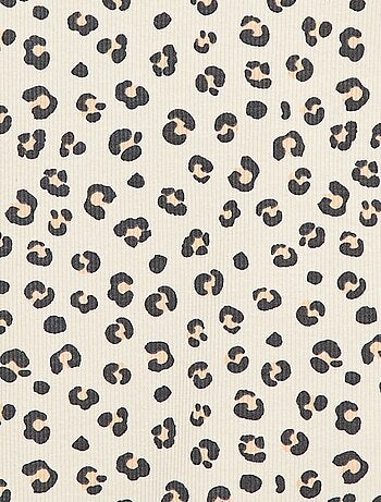 Canotta in costina di cotone all-over