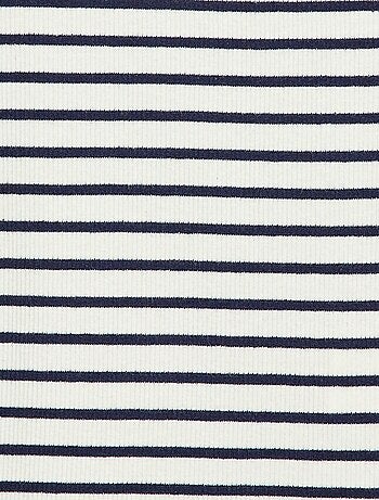 Canotta in costina di cotone all-over