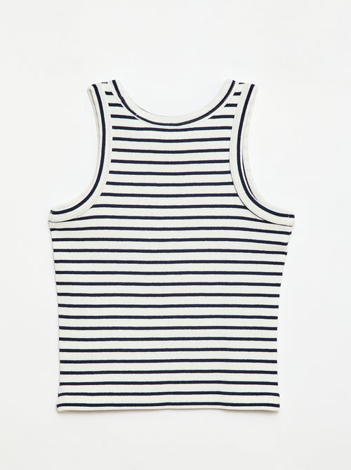 Canotta in costina di cotone all-over - Kiabi