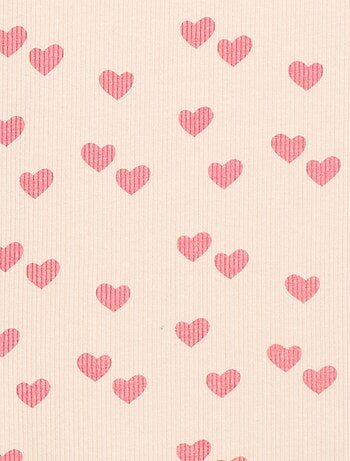 Canotta in costina di cotone all-over