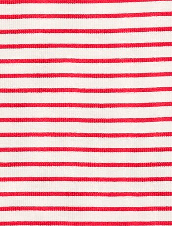 Canotta in costina di cotone all-over