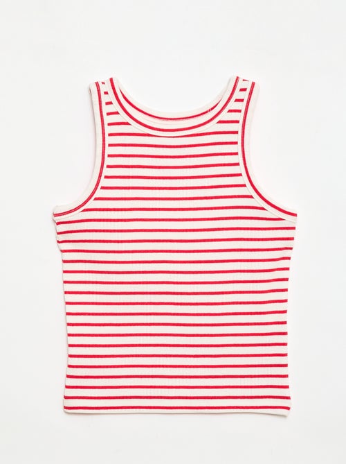 Canotta in costina di cotone all-over - Kiabi