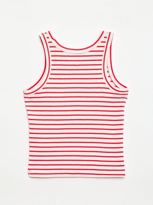 Canotta in costina di cotone all-over - Kiabi