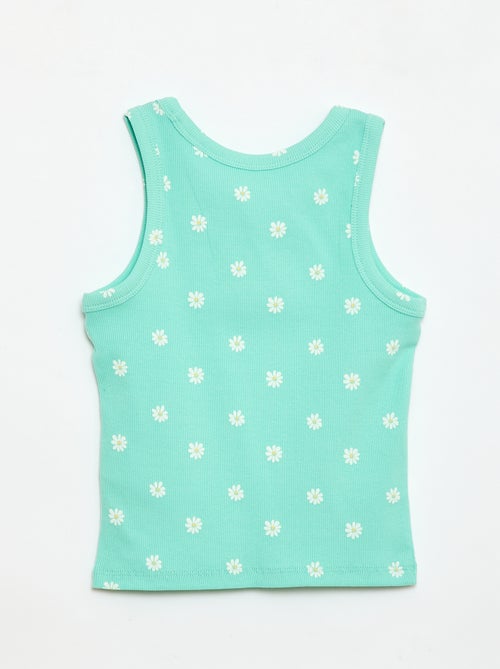 Canotta in costina di cotone all-over - Kiabi