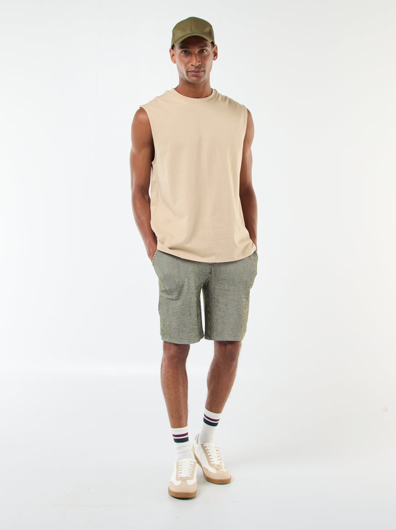 Canotta in cotone Beige - Kiabi