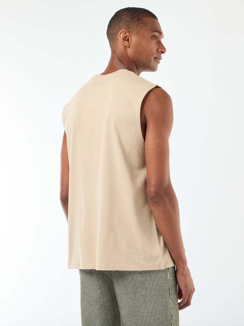 Canotta in cotone Beige - Kiabi