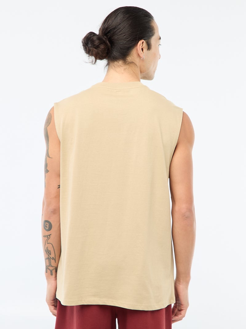 Canotta in cotone Beige - Kiabi