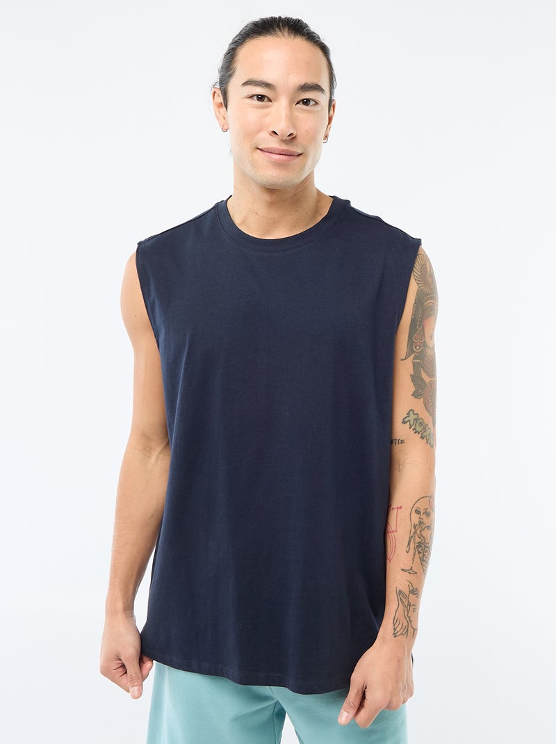 Canotta in cotone Blu - Kiabi