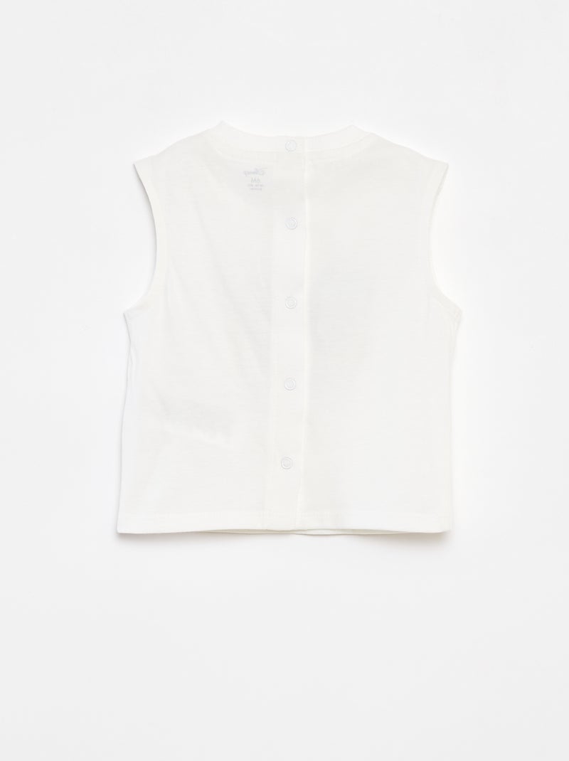 Canotta in cotone con stampa 'Disney' BIANCO - Kiabi