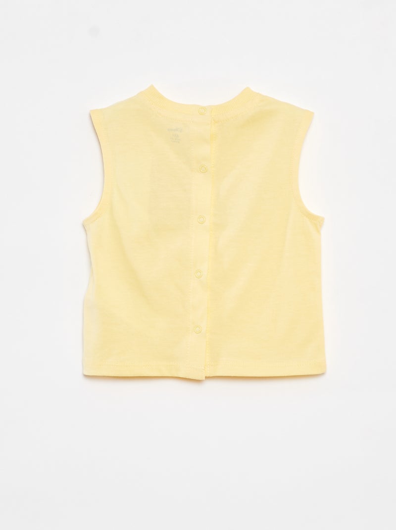 Canotta in cotone con stampa 'Disney' GIALLO - Kiabi