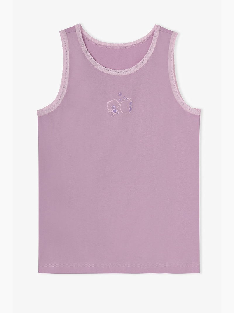 Canotta in cotone cute party bambina penti Lavanda - Kiabi
