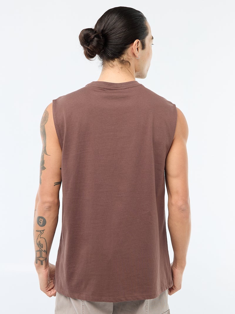 Canotta in cotone Marrone - Kiabi