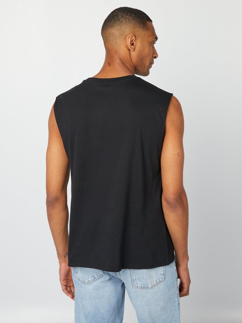 Canotta in cotone nero - Kiabi
