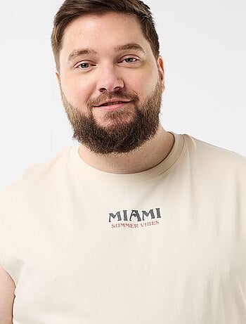 Canotta in cotone stampata