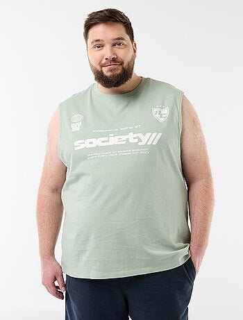 Canotta in cotone stampata