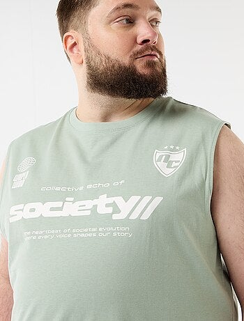 Canotta in cotone stampata