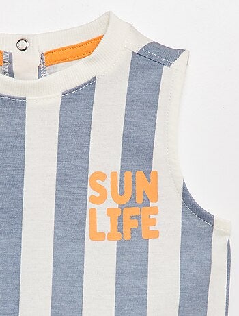 Canotta in jersey con scritta