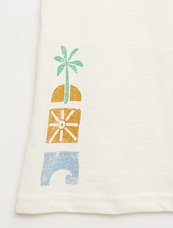 Canotta in jersey di cotone con stampa