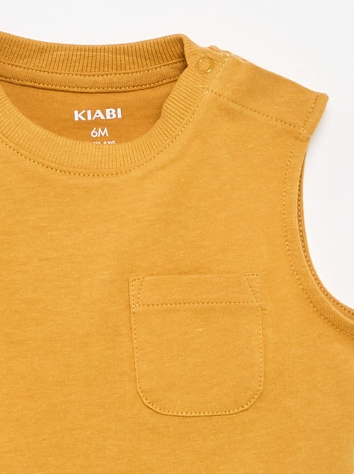 Canotta in jersey di cotone con taschino sul petto - Kiabi