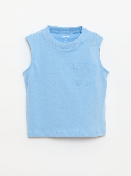 Canotta in jersey di cotone con taschino sul petto - Kiabi