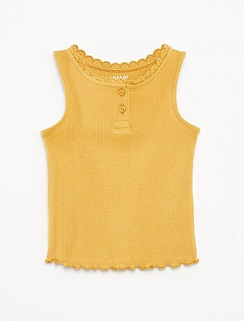 Canotta in maglia a coste