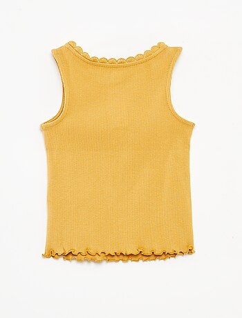 Canotta in maglia a coste