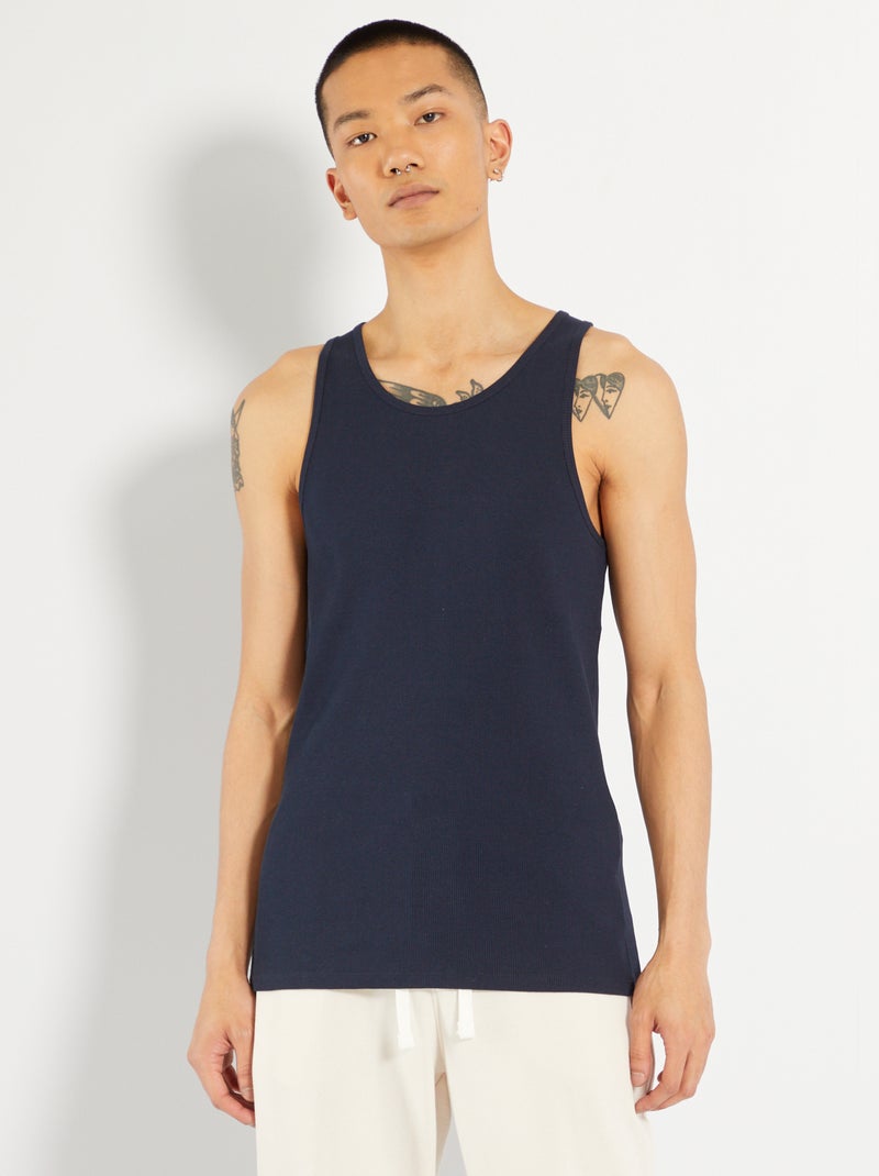 Canotta in maglia a coste BLU Kiabi - Main Image