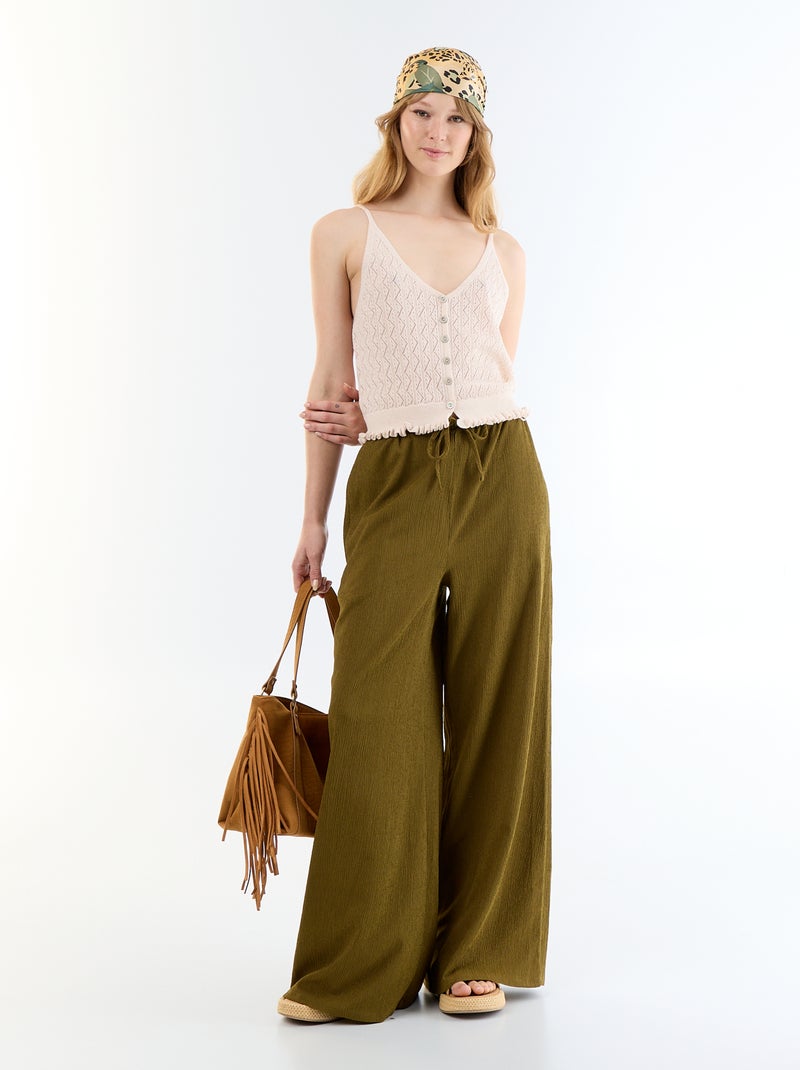 Canotta in maglia all'uncinetto Beige - Kiabi