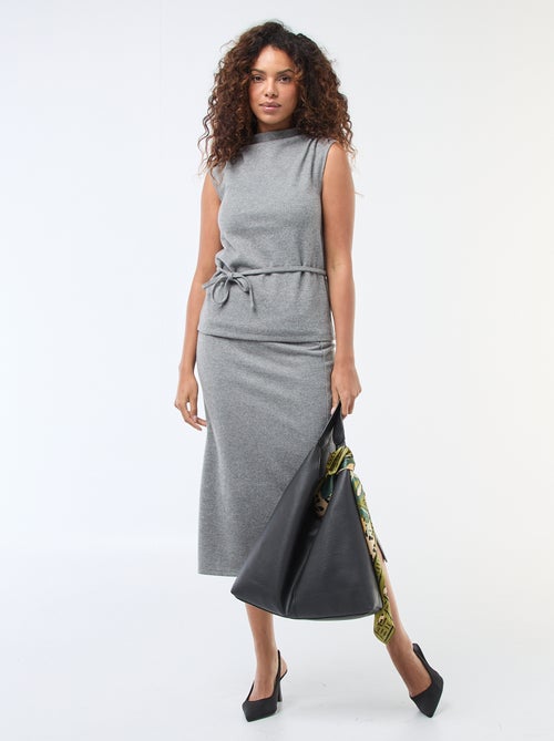 Canotta in maglia effetto peluche con collo alto - Kiabi