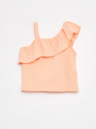 Canotta in maglia goffrata stretch