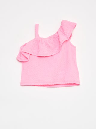 Canotta in maglia goffrata stretch
