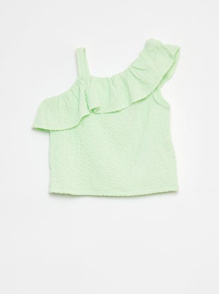 Canotta in maglia goffrata stretch