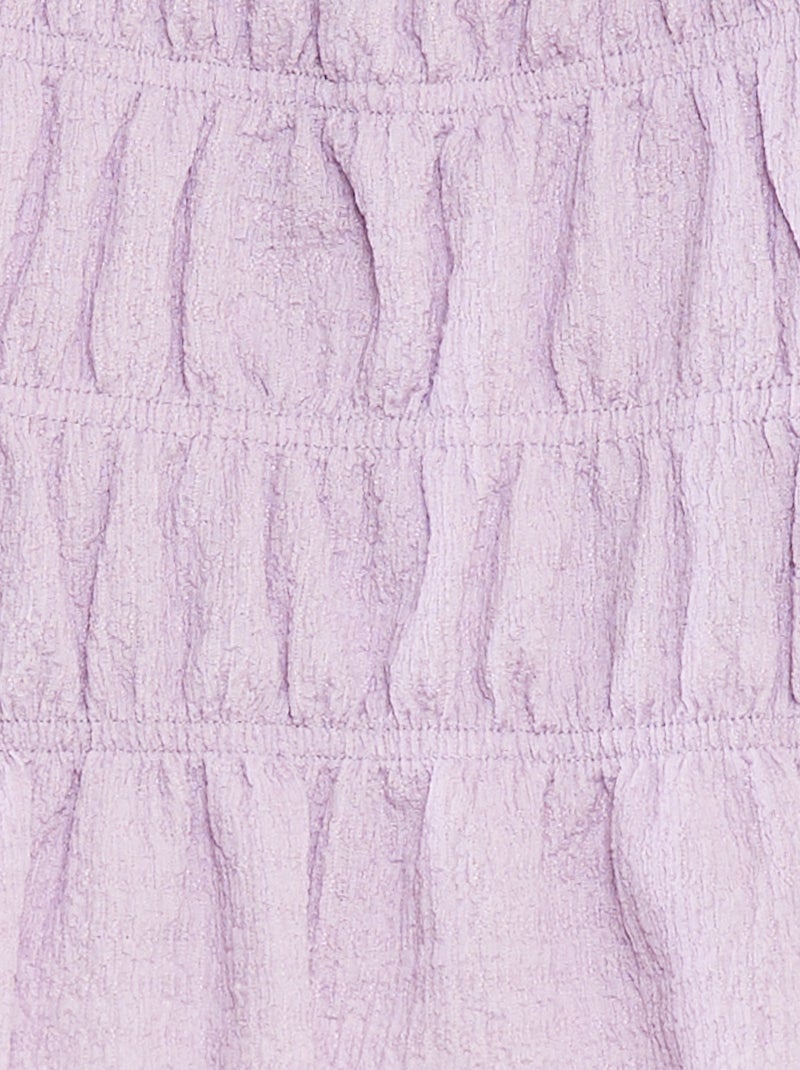 Canotta in maglia goffrata Viola - Kiabi