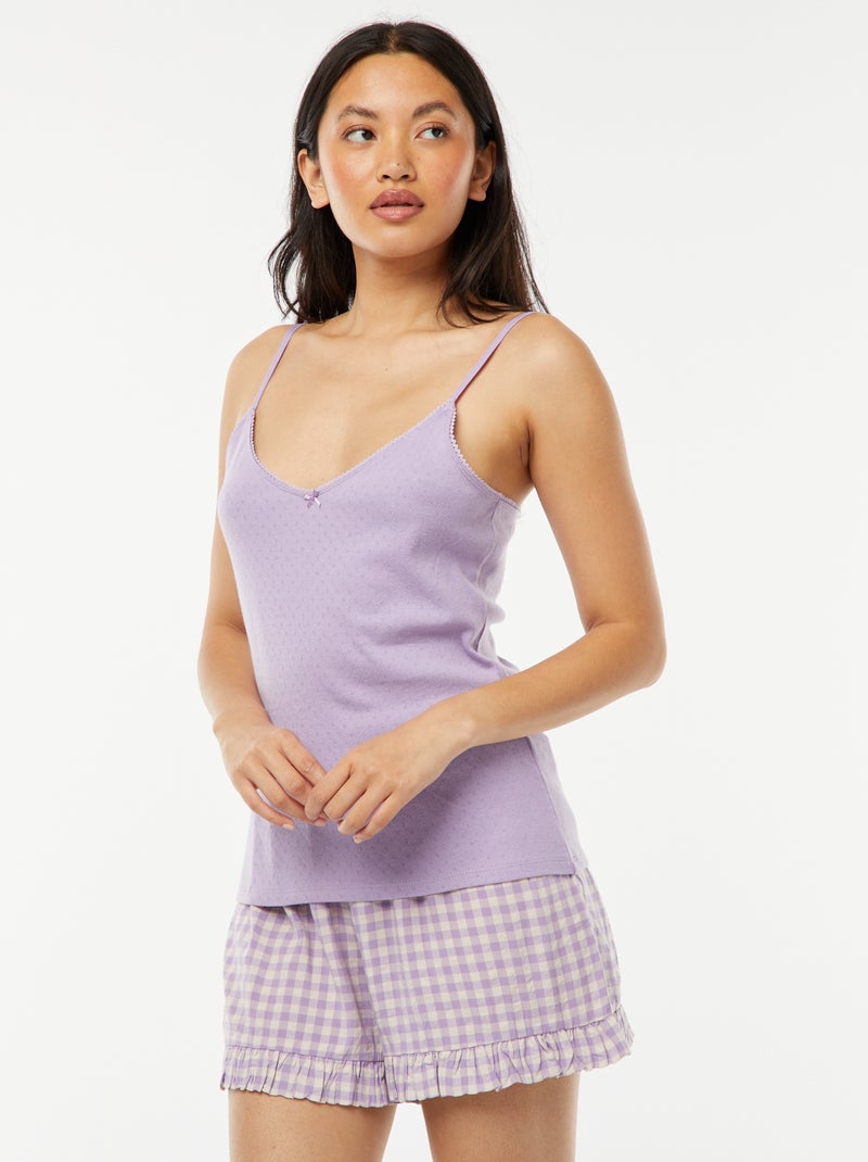 Pigiama corto canotta + shorts Disney - 2 pezzi - VIOLA - Bambina - 9