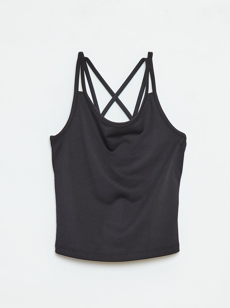 Canotta in maglia stretch nero - Kiabi