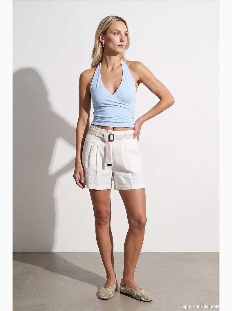 Canotta in nylon ed elastan dilvin Blu cielo - Kiabi