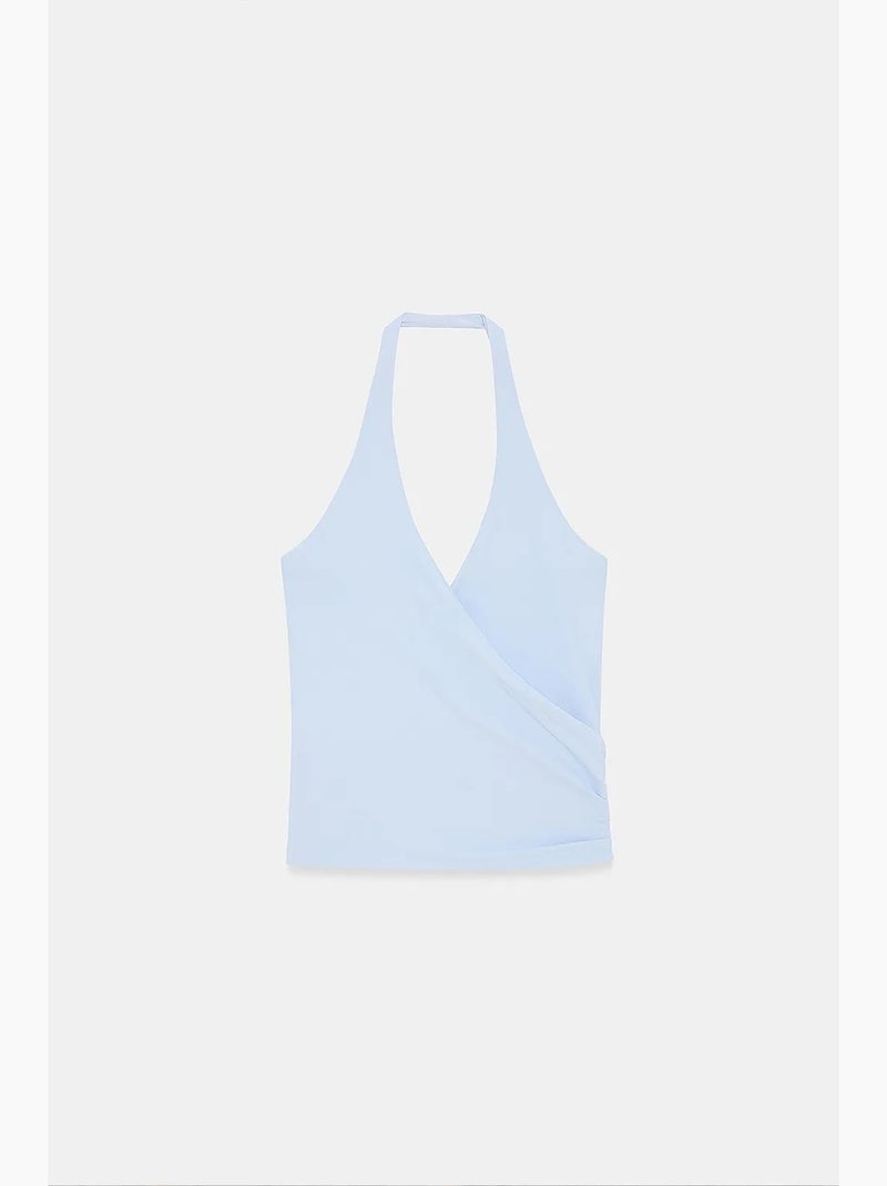 Canotta in nylon ed elastan dilvin Blu cielo - Kiabi