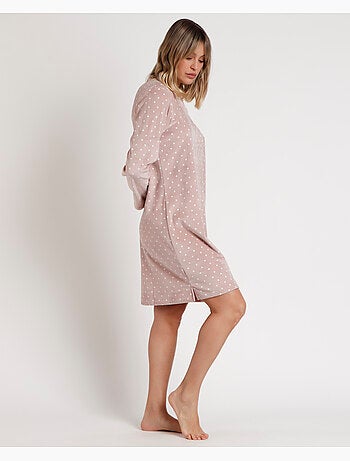 Canotta in pizzo a pois con scollo a V e maniche lunghe in velluto da donna ADMAS CLASSIC