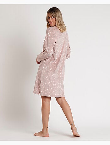 Canotta in pizzo a pois con scollo a V e maniche lunghe in velluto da donna ADMAS CLASSIC